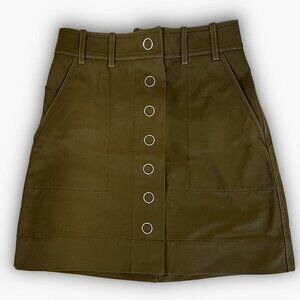 Maison Kitsune NEW Olive Mini Skirt (36)